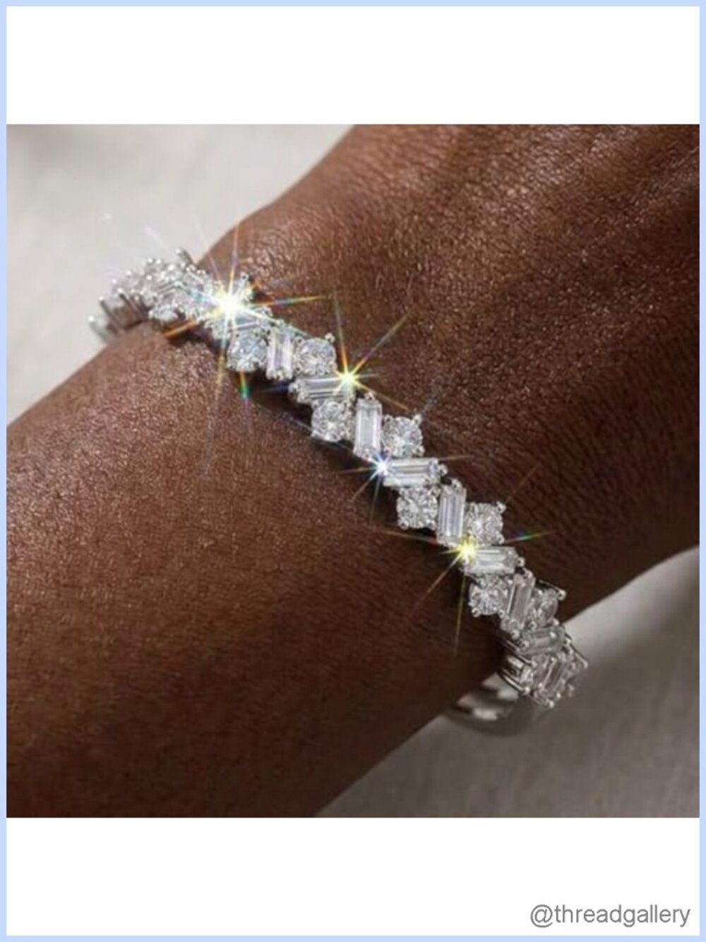 Brilliant Cluster Tennis Bracelet Women Jewelry Accessory
